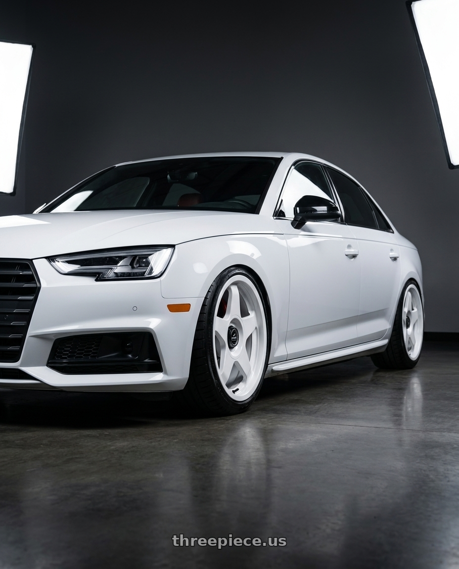2019 audi s4 with fifteen52 CHICANE 4x100 / 4x108 17x7.5 +42 RALLY WHITE (GLOSS WHITE) wheels