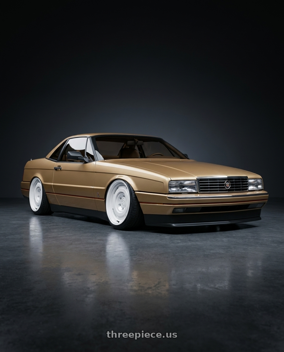 1987 Cadillac Allanté with fifteen52 ANALOG HD 5x120 17x8.0 +25 CLASSIC WHITE (GLOSS WHITE) wheels