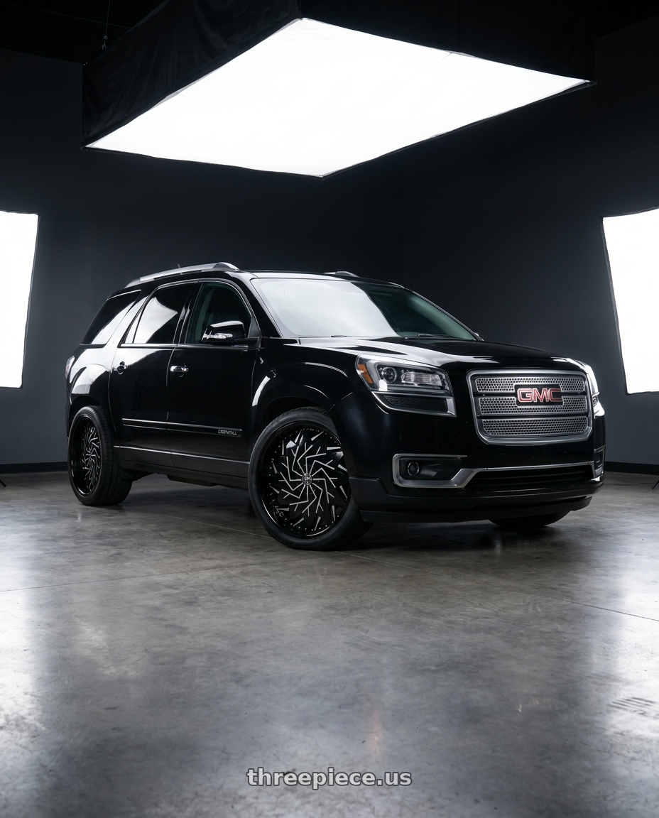 2016 GMC Acadia Denali AWD with DUB 1PC S234 DAZR BLANK 26X10 +5 GLOSS BLACK MACHINED wheels