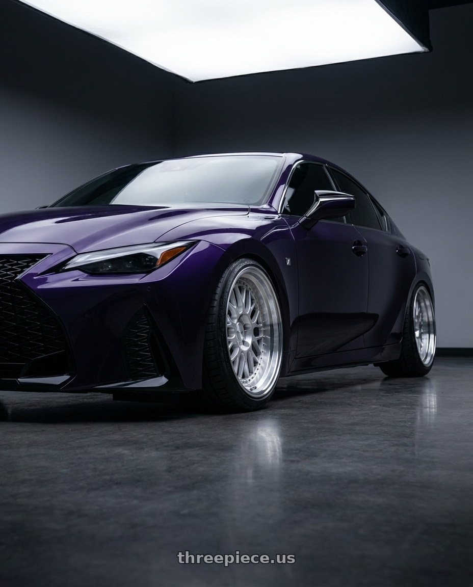 2021 Lexus is 350 f sport midnight purple  with ESR Wheels SR SERIES SR01 5x114.3 18x9.5 +35 Hyper Silver wheels