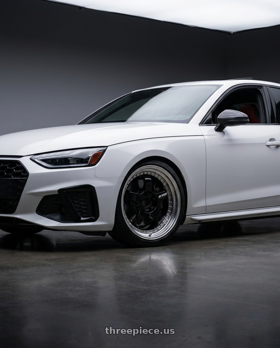 2020 Audi S4 with Work Meister S1 3P 5x100 18x9.5-9 A Disk Black wheels