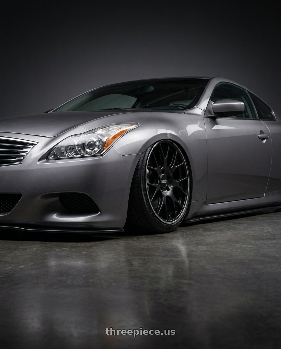 2009 Infiniti g37 with BBS CH-R 5x114.3 19x8 +38 Satin Black Polished Rim Protector wheels