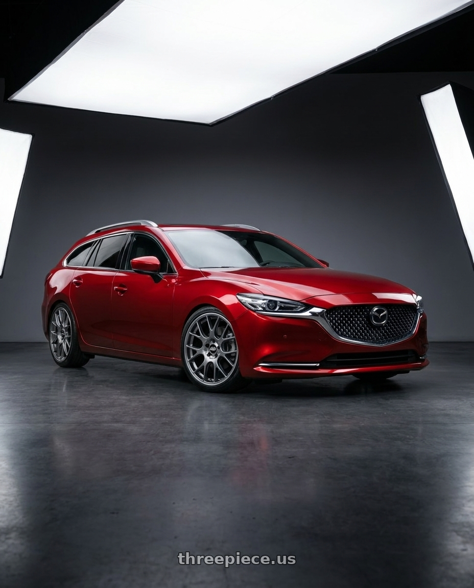 2019 MAZDA MAZDA6 WAGON  with BBS CH-R 5x114.3 20x8.5 +38 Satin Titanium Polished Rim Protector wheels