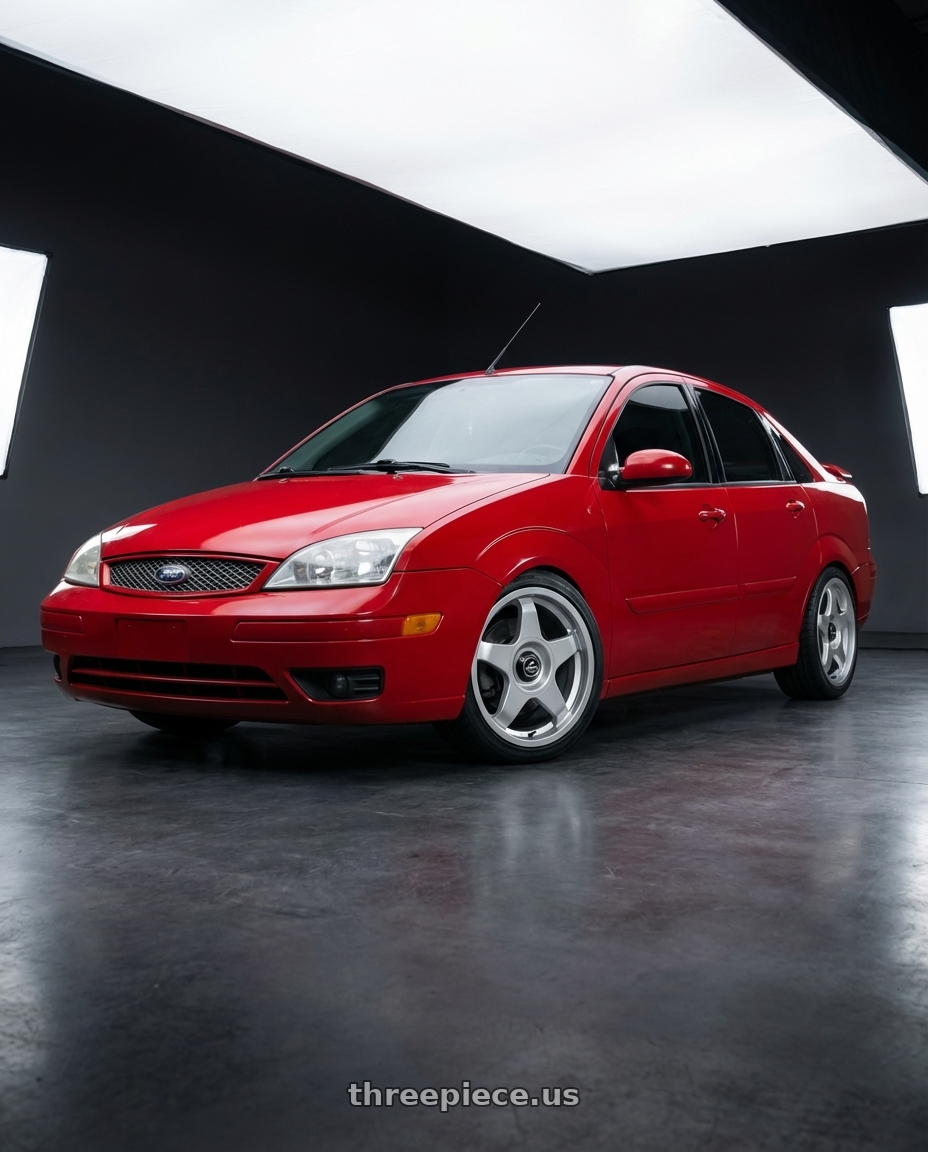 2006 Ford Focus ZX4 ST with fifteen52 CHICANE 4x100 / 4x108 17x7.5 +42 SPEED SILVER (GLOSS SILVER) wheels