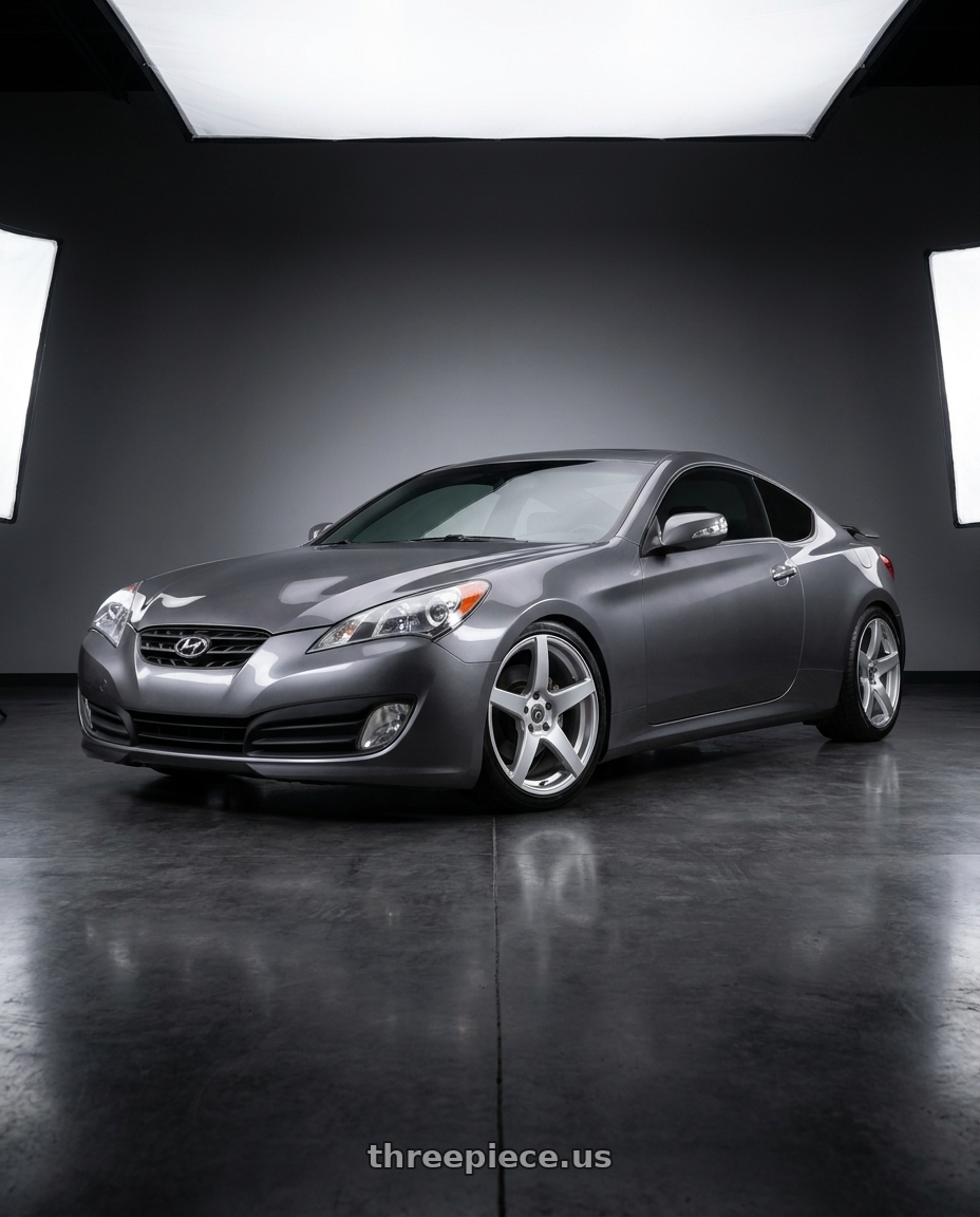 2014 Hyundai Genesis Coupe with Forgestar CF5 5x114.3 19x9 +35 Gloss Silver wheels