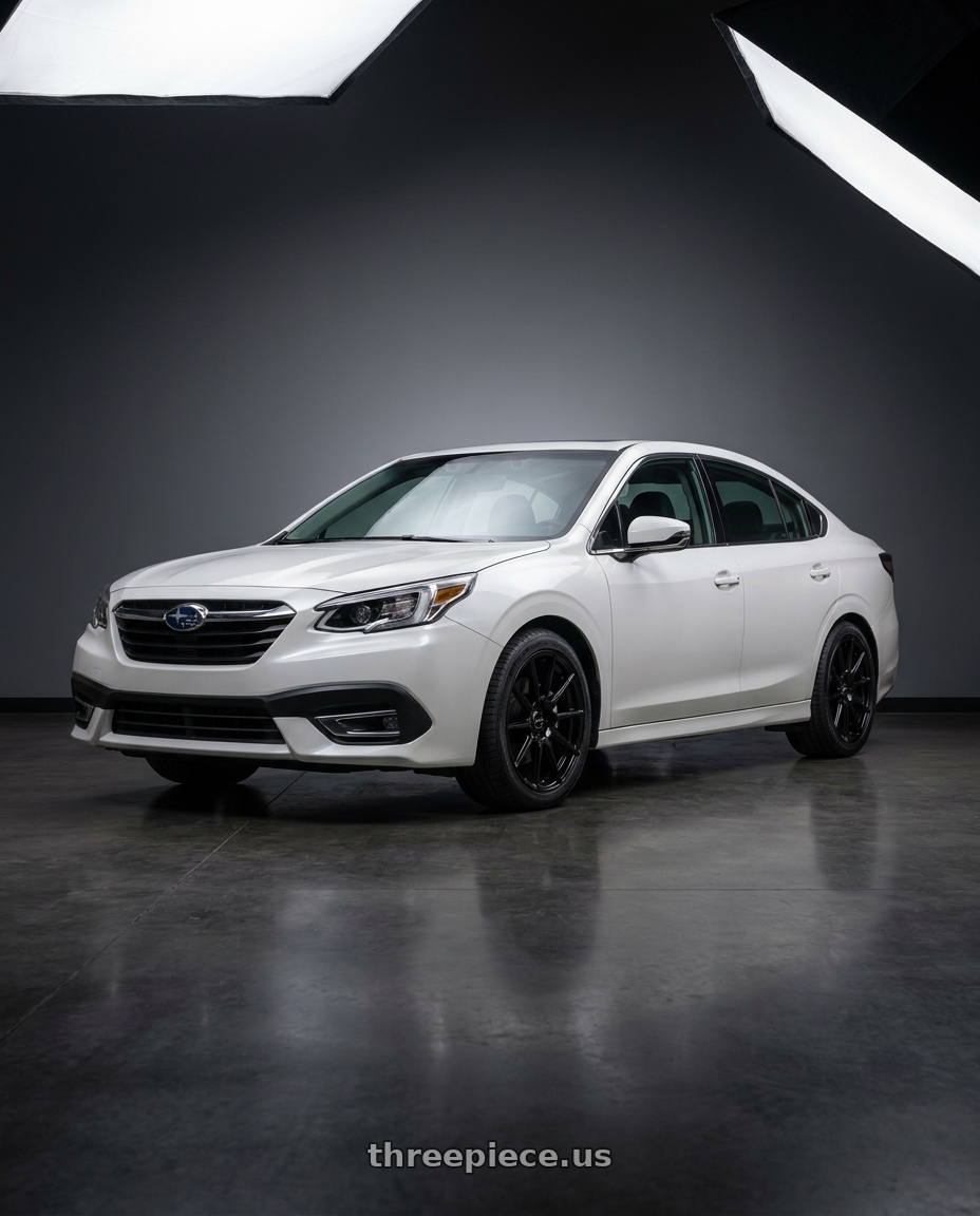 2023 Subaru legacy GT in Pearl White colour with Enkei TS10 5x114.3 18x8+50 Black wheels