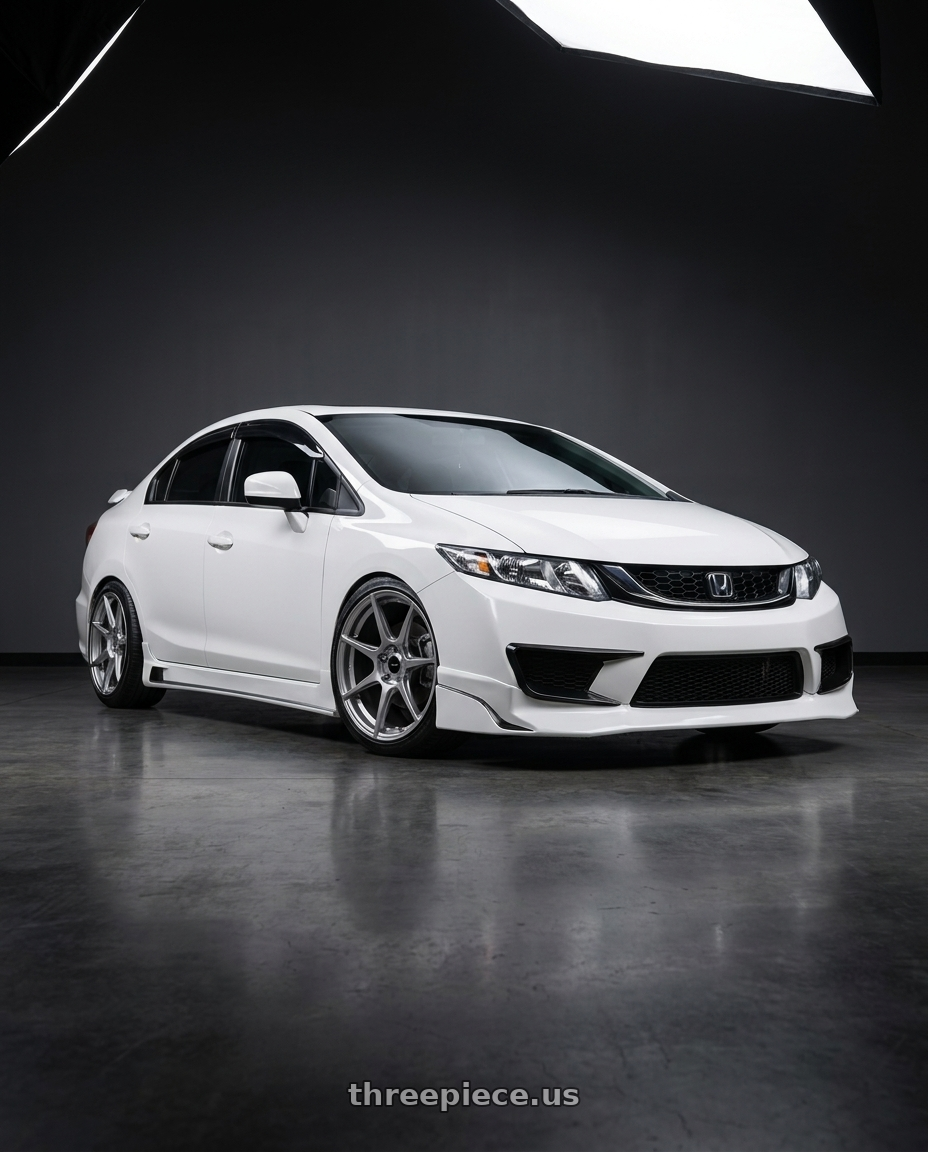 2015 Honda civic  with Enkei TFR 5x100 18x8.5+45 Storm Gray wheels