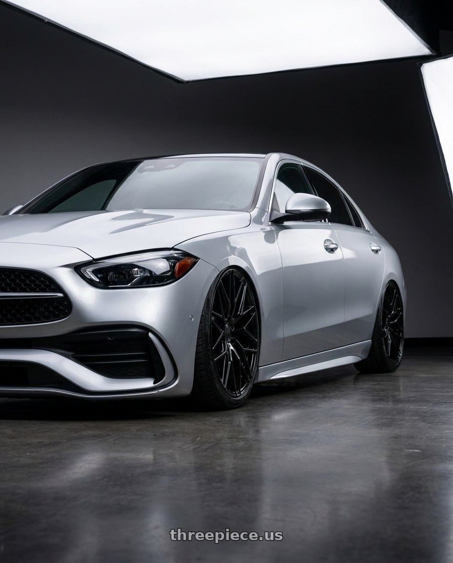 2022 Mercedes-Benz C-Class W206 with Avant Garde Wheels M520R 5X112 19x8.5 +35 Gloss Black wheels