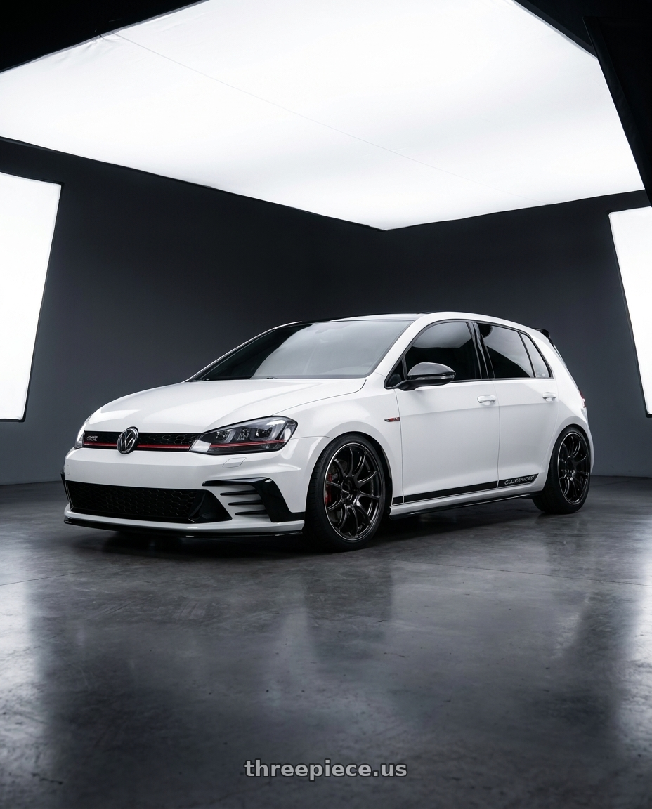 2016 Volkswagen Golf GTI Clubsport with Advan Racing RSIII 5x112 18x8.5 +45 BLACK GUNMETALLIC & RING wheels