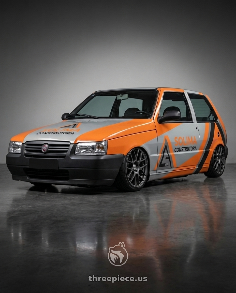 2011 fiat uno branco adesivado with TSW NURBURGRING 5X114.3 17X7.5 +45 MATTE GUNMETAL wheels