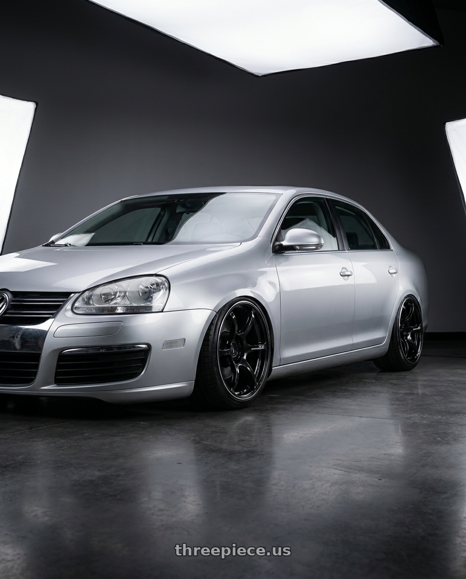 2009 Volkswagen Jetta GLI MK5 with Advan RGIII 5x112 18x8+42 Gloss Black wheels