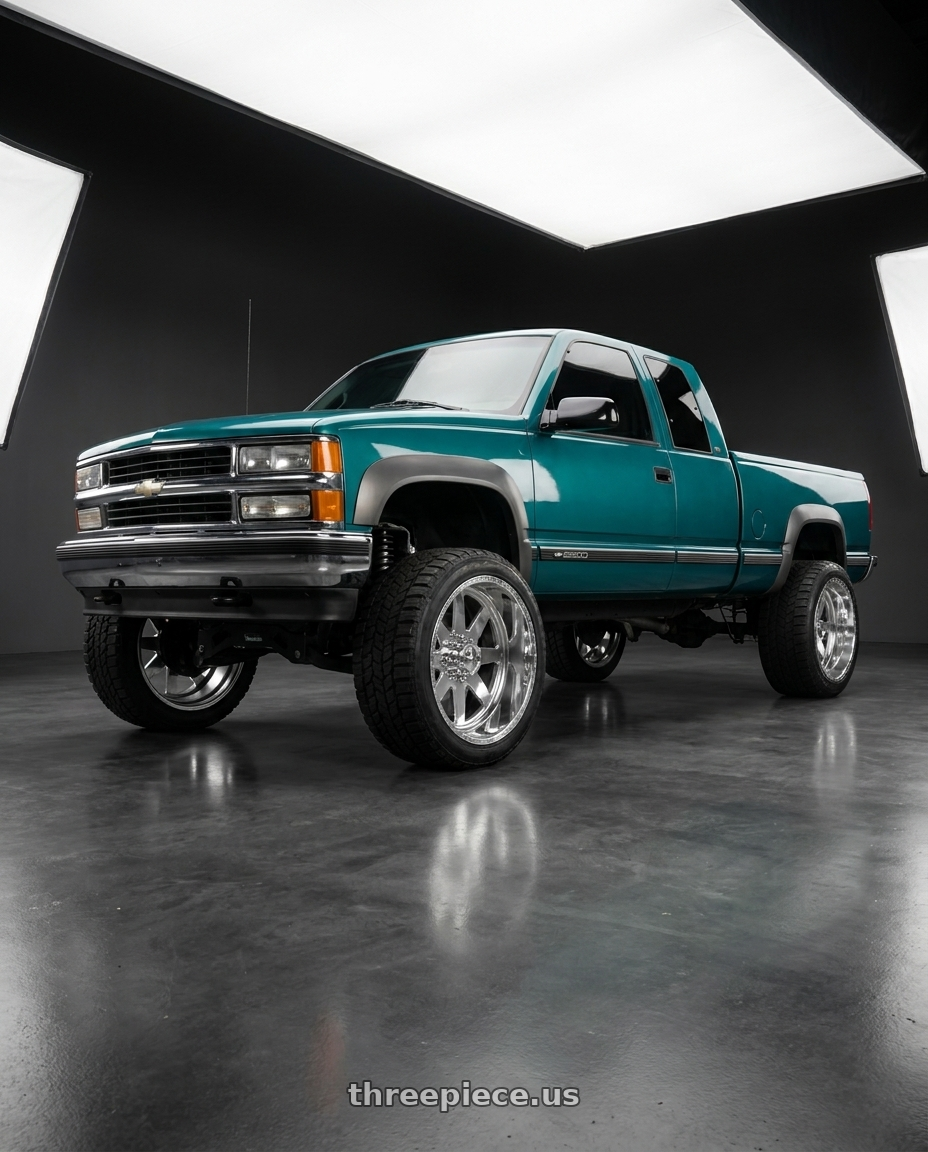 1998 Chevrolet k2500 with American Force 11 Independence SS 8X170 26X12 -40 POLISHED wheels