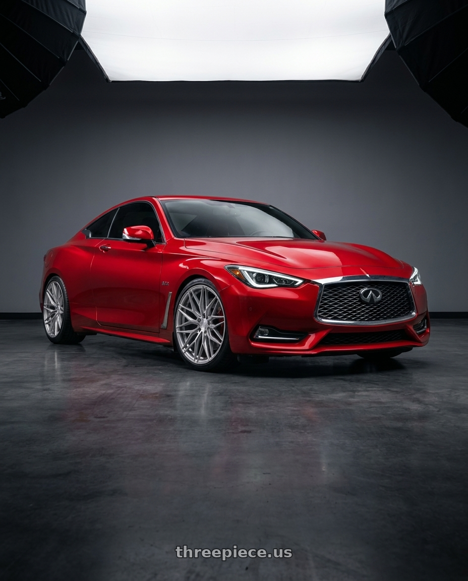 2019 infiniti Q 60 with Rohana RFX17 5x114.3 20x10+40 Brushed Titanium wheels