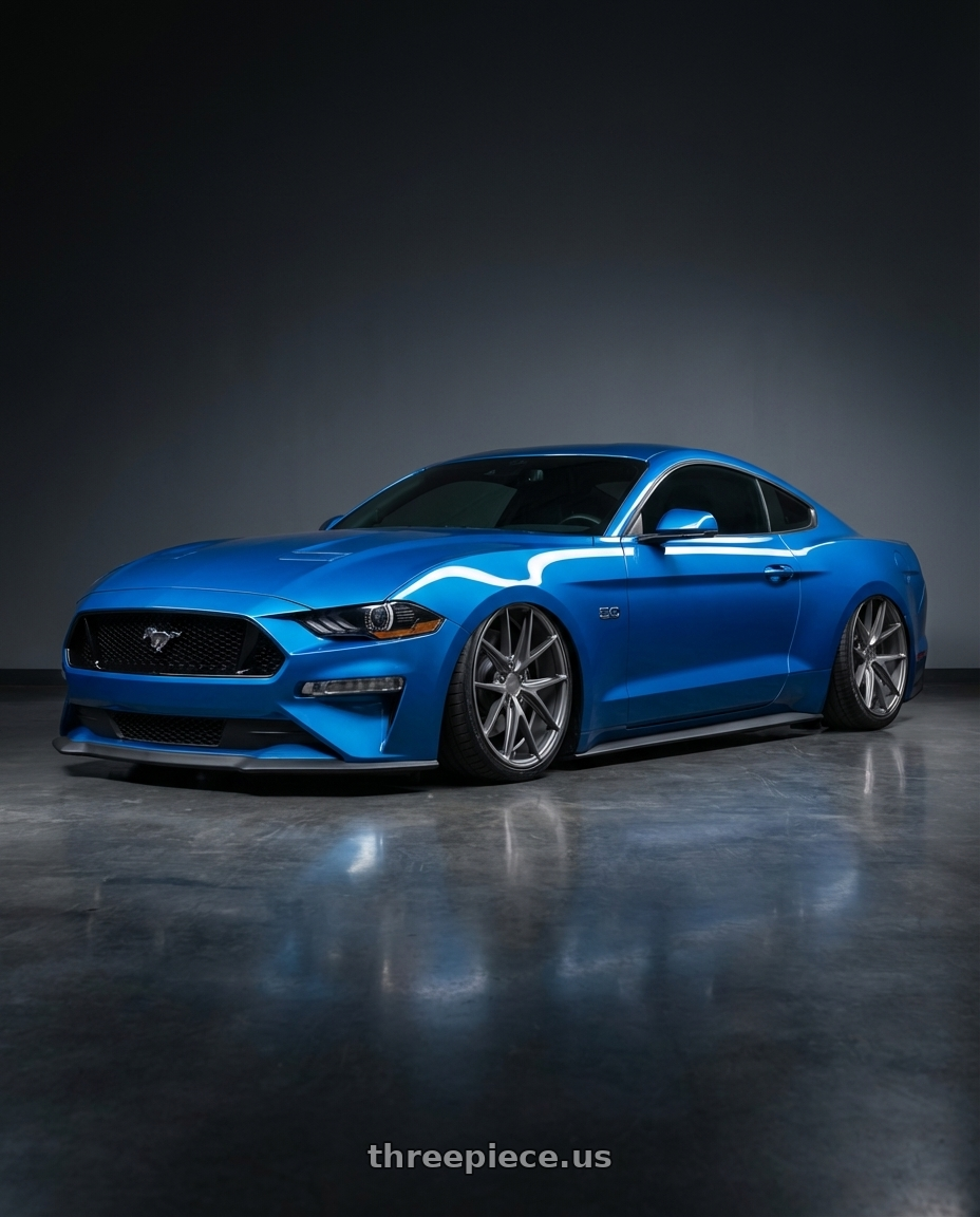 2022 Ford Mustang GT with Niche 1PC M116 MISANO 5X114.3 20X9 +35 MATTE GUN METAL wheels