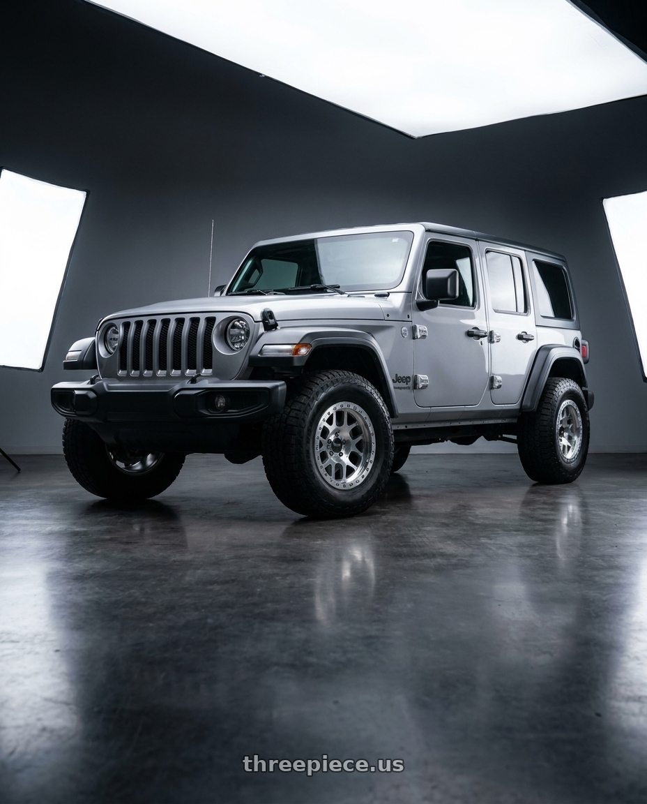 2021 Jeep Wrangler Sport with KMC KM235 GRENADE CRAWL BEADLOCK 5X127 18X9 +10 MACHINED wheels