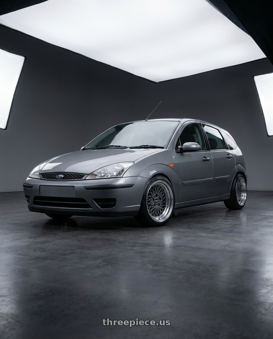 2004 ford focus hatchback with Ns Wheels NS-MDV2 4x114.3 15x9.5 +25 Dark Gray with Machined Lip wheels