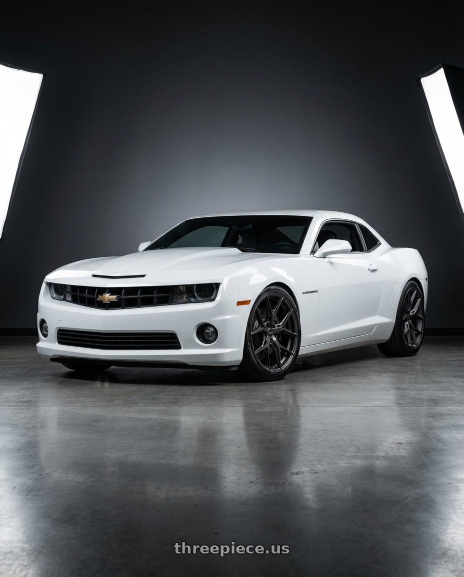 2014 Chevrolet Camaro 5th Gen with Vossen HF-5 20x9 / 5x120 / ET35 / Flat Face / 72.56 - Matte Gunmetal Wheel - HF5-0B02 wheels