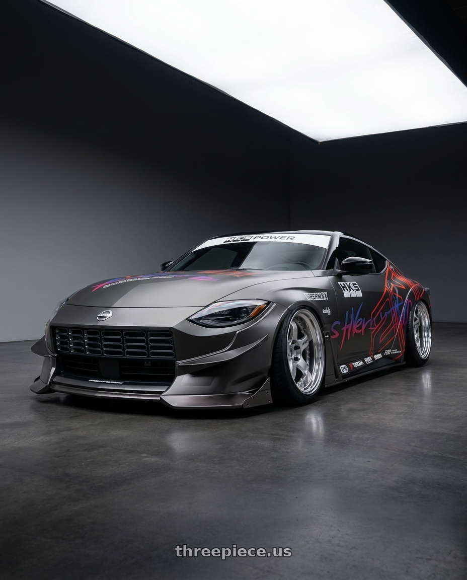 2026 Nissan Z Nismo with Work Meister S1 3P 5x114.3 19x10+10 O Disk Silver wheels