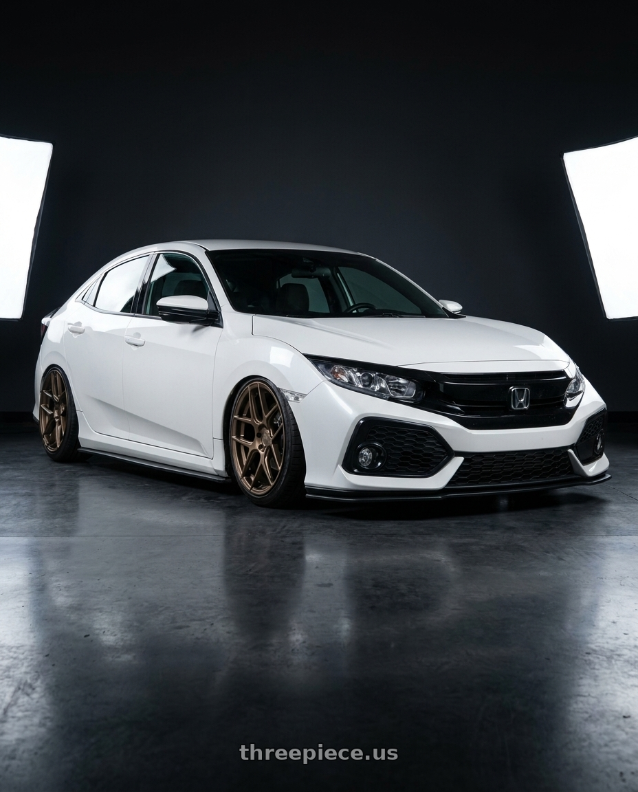 2019 Honda Civic with Aodhan AFF2 5x114.3 19x8.5+35 Matte Bronze wheels