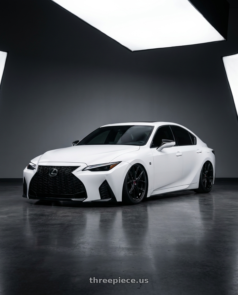 2024 Lexus IS 350 with Vossen HF-5 19x9.5 / 5x114.3 / ET40 / Deep Face / 73.1 - Gloss Black Wheel - HF5-9N63 wheels