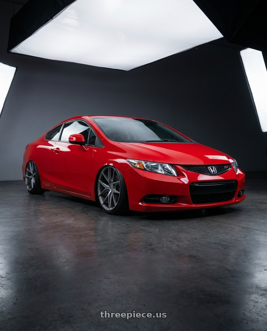 2011 Honda Civic Si with Niche 1PC M116 MISANO 5X114.3 18X8 +40 MATTE GUN METAL wheels