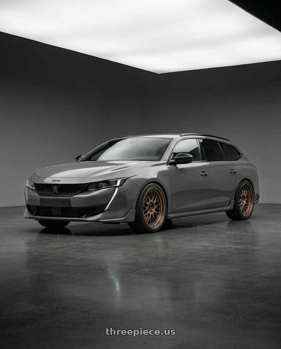 2024 Peugeot 508Sw Pse with Volk Racing 21A 5x108 18X10.5+15  Bronze wheels