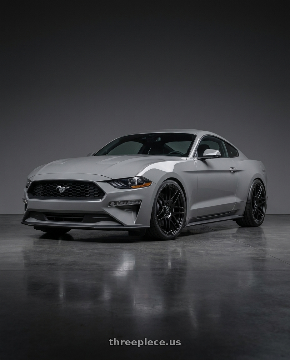 2021 Ford Mustang GT with Forgestar F14 5x114.3 20x9.5 +29 Gloss Black wheels