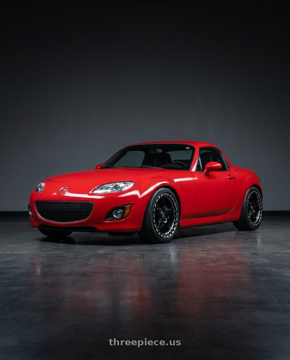 2012 Mazda MX-5 Miata NC with Forgestar D5 Beadlock 5x114.3 17x10 0 Gloss Black Machined wheels