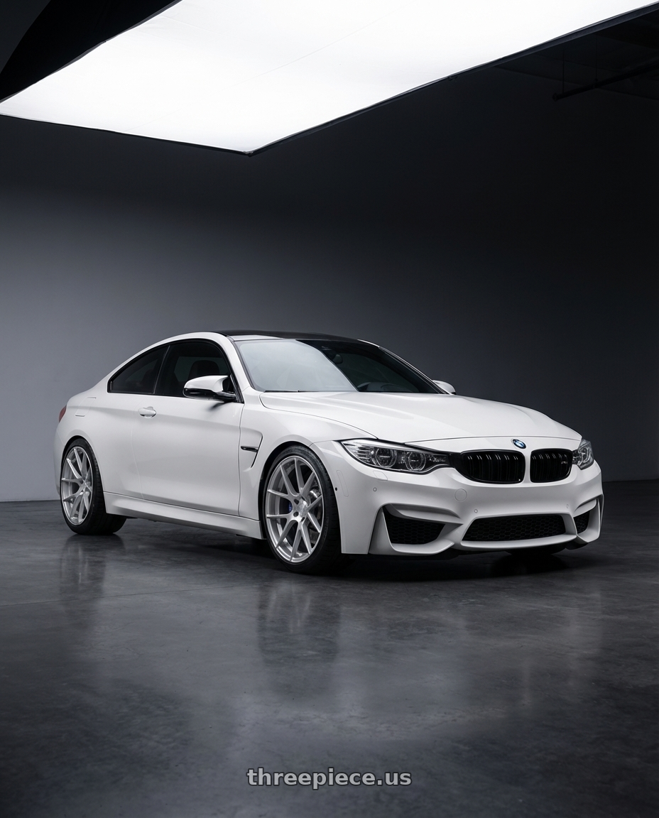 2018 BMW M4 F82 with Avant Garde Wheels M510 5X120 19x8.5 +15 Satin Silver wheels