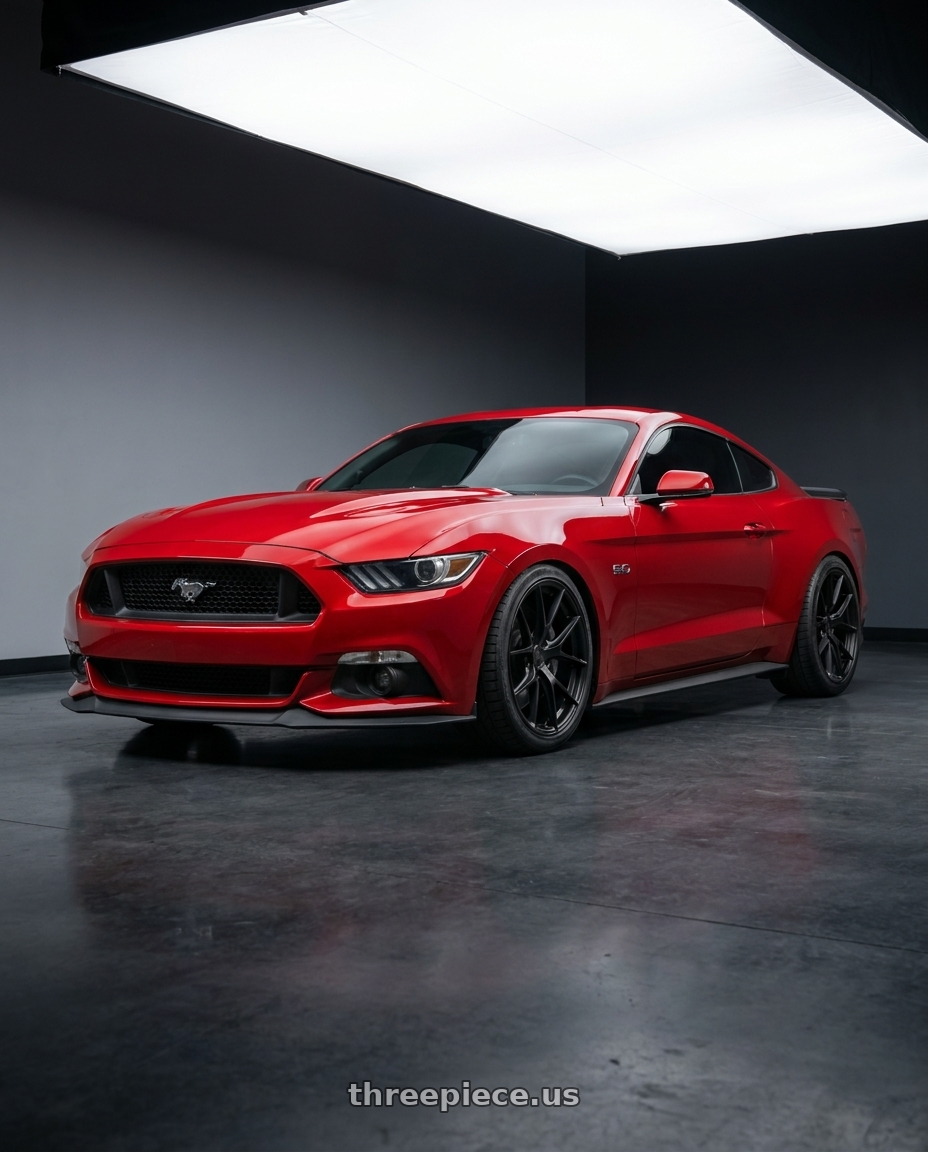 2015 ford mustang gt with Aodhan AFF7 5x114.3 20x10.5+35 Matte Black wheels
