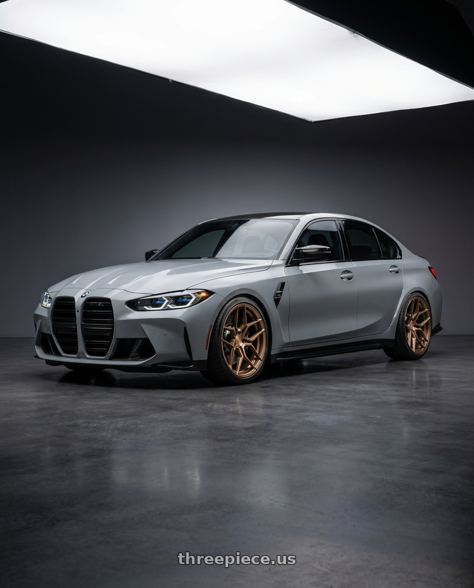 2023 BMW m3 Competition Xdrive with Rohana RFX11 5x112 20x9+25 Brushed Bronze wheels