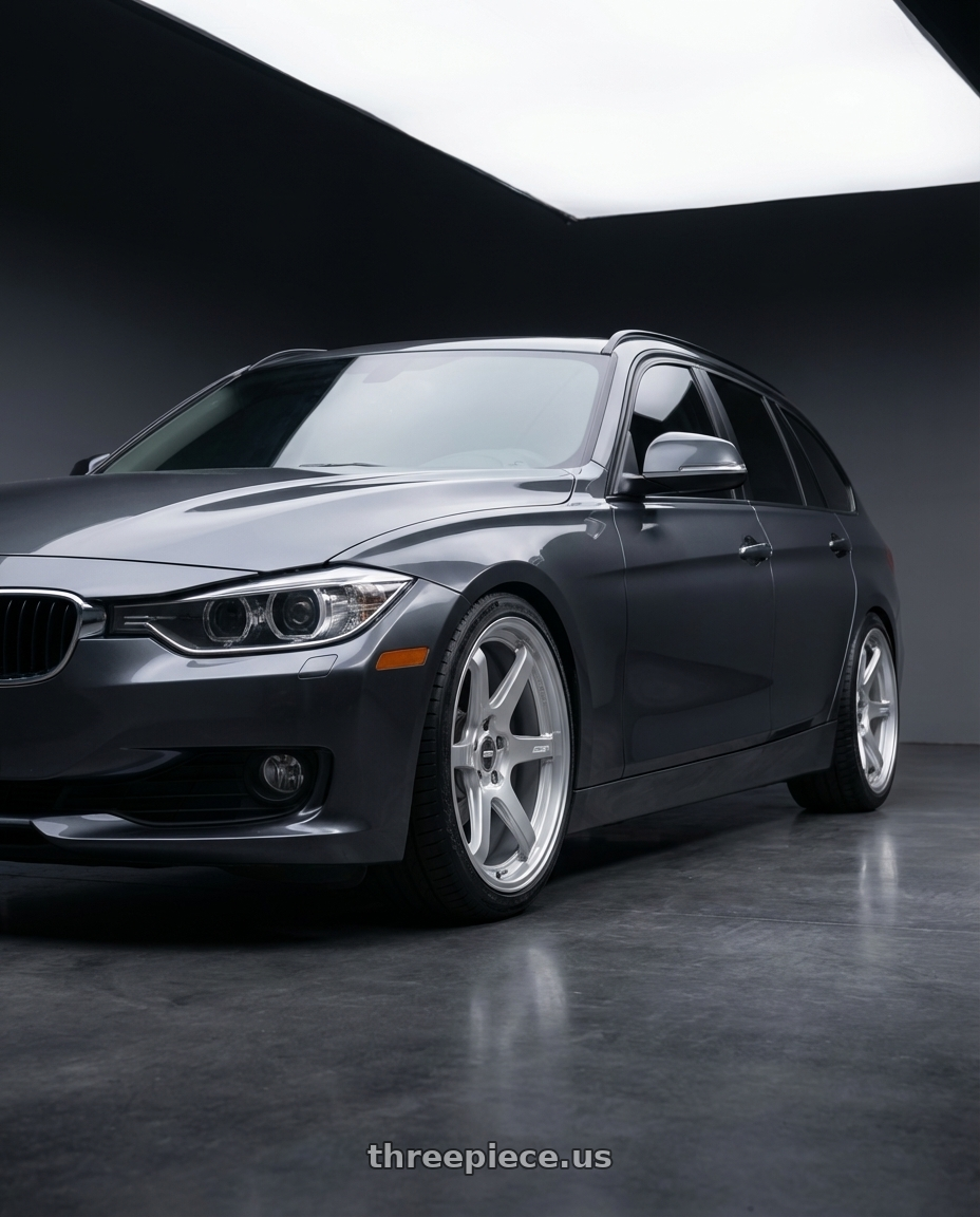 2016 BMW 3 Series F30 with ESR Wheels APEX SERIES AP6 5x120 19x8.5 +30 Hyper Silver wheels