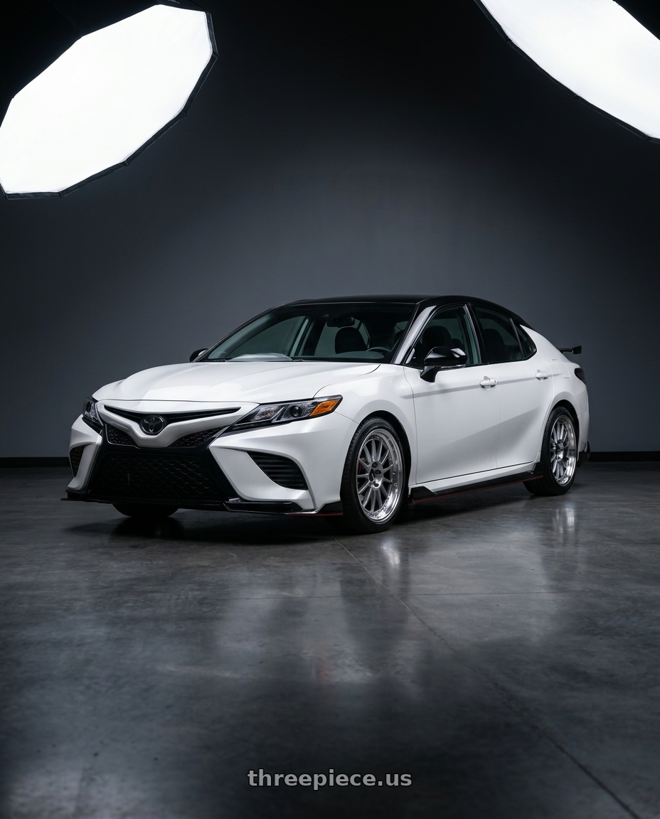 2021 Toyota Camry trd with SSR Professor TF1 5x114.3 18X8+37 NR Disk Titan Silver wheels