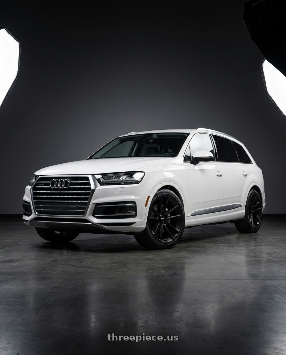 2019 audi q7 with Rotiform 1PC R194 BTL 5X112 22X10 +20 MATTE BLACK WITH BLACK CAP AND INSIDE SPOKE DETAILS wheels