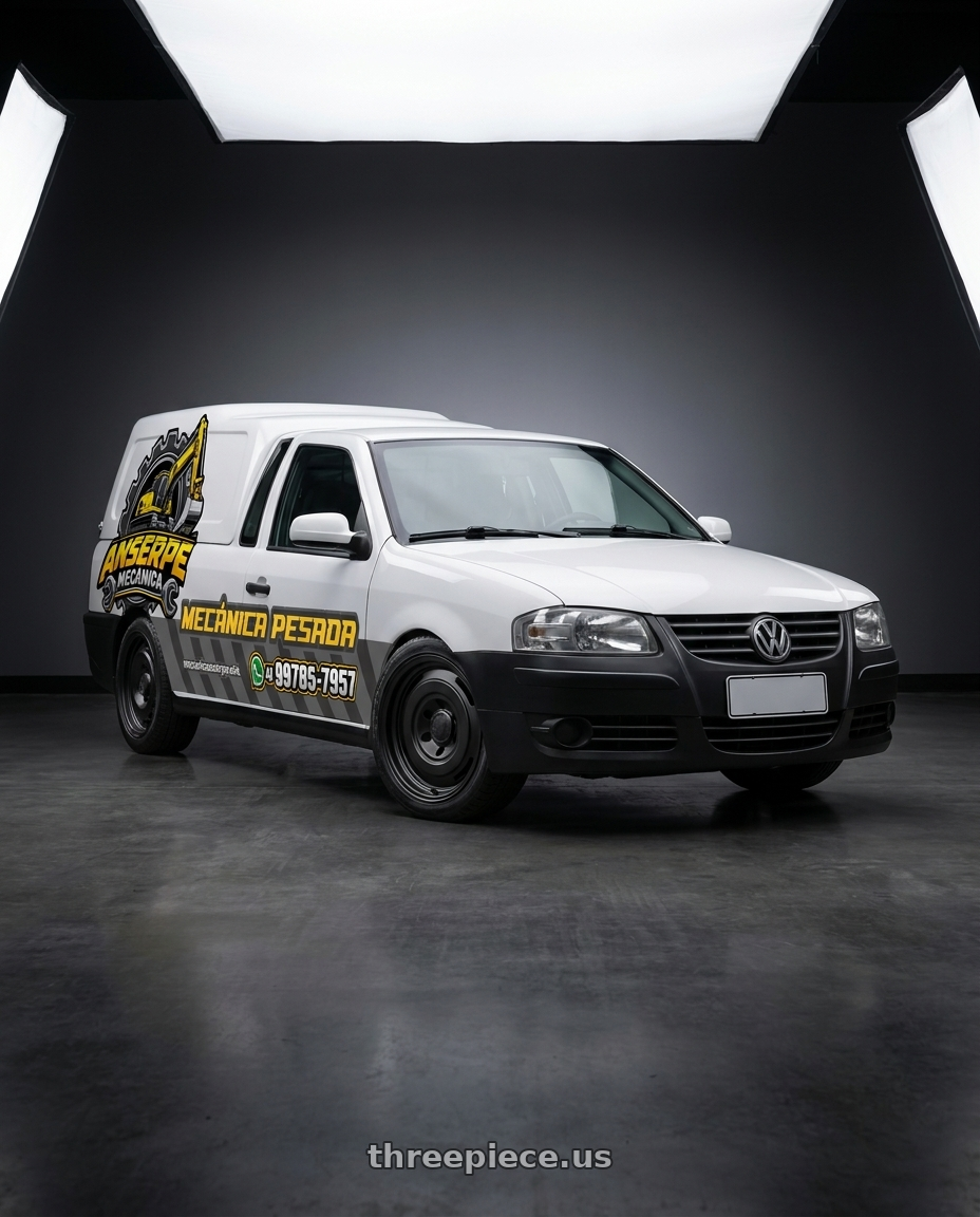 2008 volkswagen saveiro adesivada com with fifteen52 ANALOG HD 5x130 17x8.0 +25 ASPHALT BLACK (SATIN BLACK) wheels