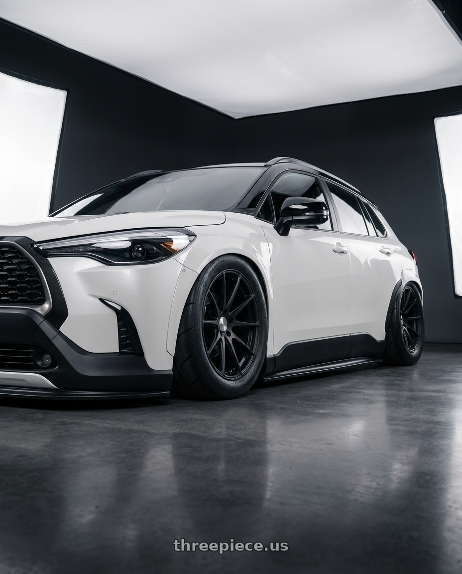 2022 Toyota Corolla Cross with Work Gnosis Fmb01 5x100 19x11+18  Black Anodized wheels