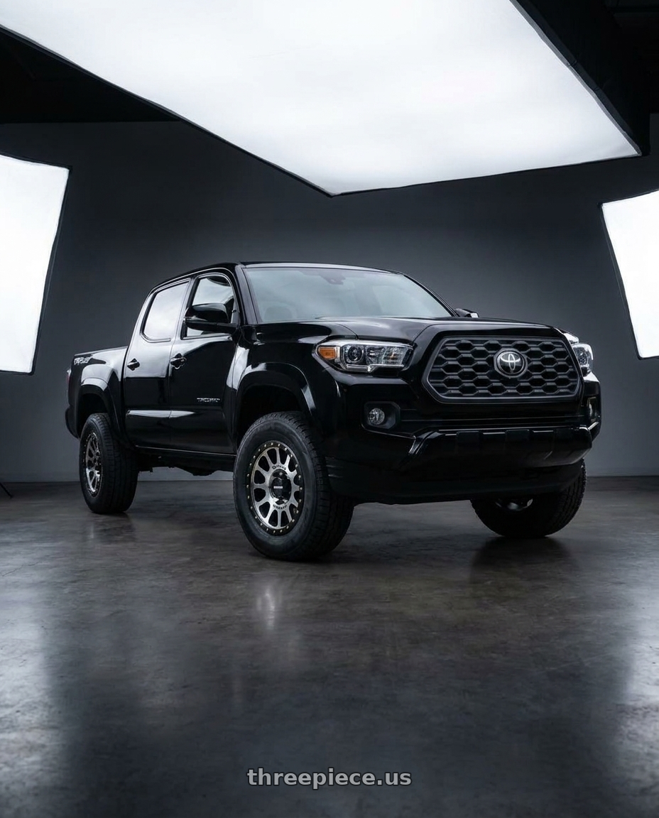 2021 Toyota Tacoma TRD Sport with Method Race Wheels 305MB NV 6x139.7 17x8.5 +0 MACHINED - MATTE BLACK LIP wheels