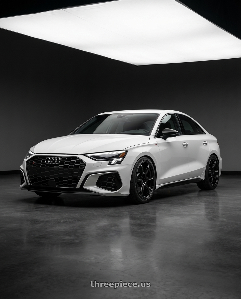 2024 Audi S3 8Y with Advan RGIII 5x112 19x8.5+45 Gloss Black wheels