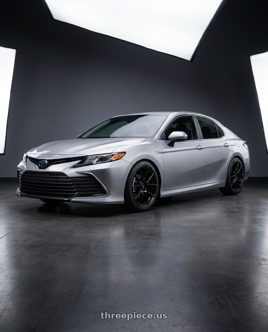 2021 Toyota Camry Hybrid LE with Enkei TS-V 5x114.3 18x8+45 Gloss Black wheels