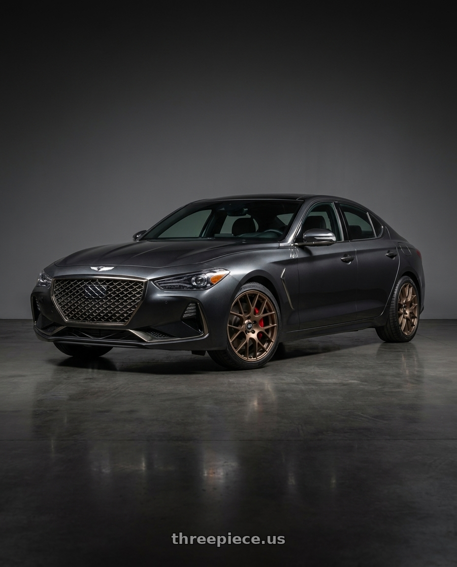 2019 Genesis G70 with Enkei Raijin 5x114.3 18x8+40 Bronze wheels