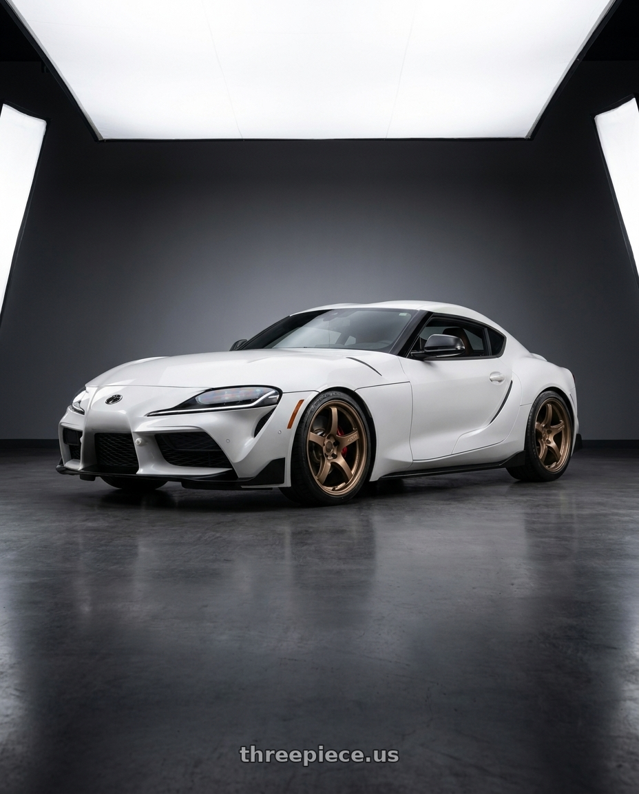2025 toyota supra with Gram Lights 57CR 5x114.3 17x9+22 Bronze II wheels