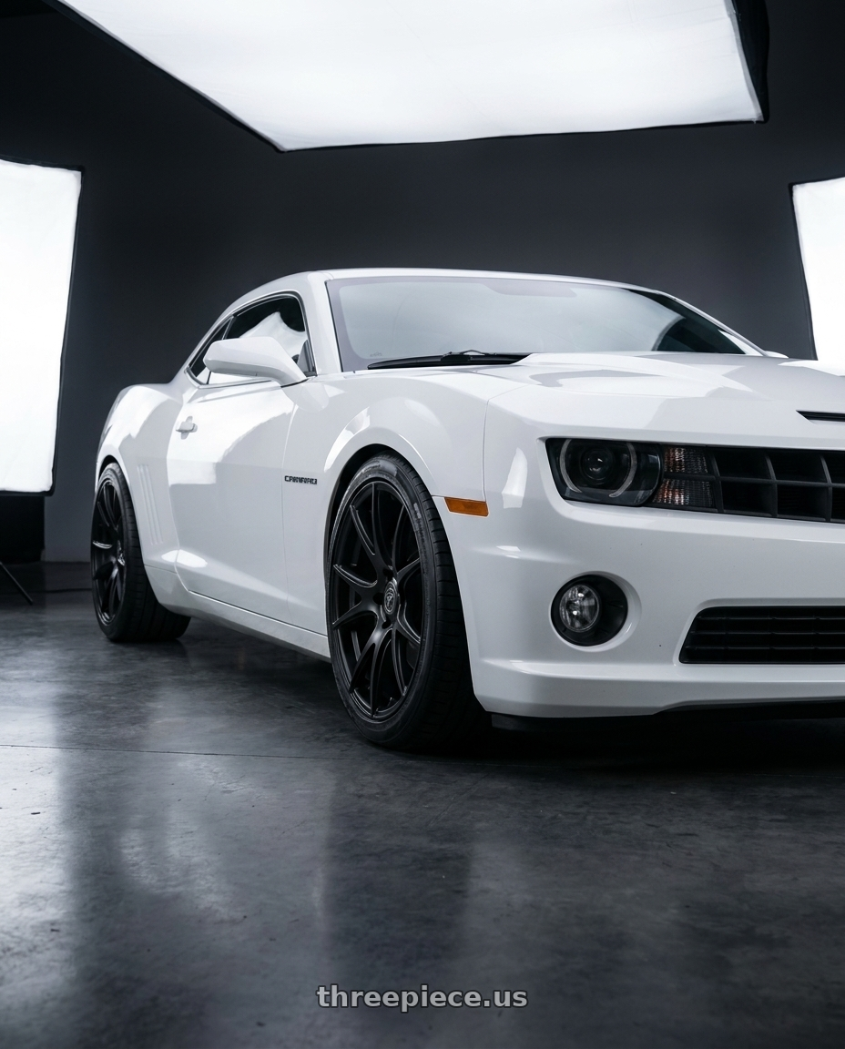 2014 Chevrolet Camaro 5th Gen with Forgestar CF5V 5x120 20x9 +38 Satin Black wheels