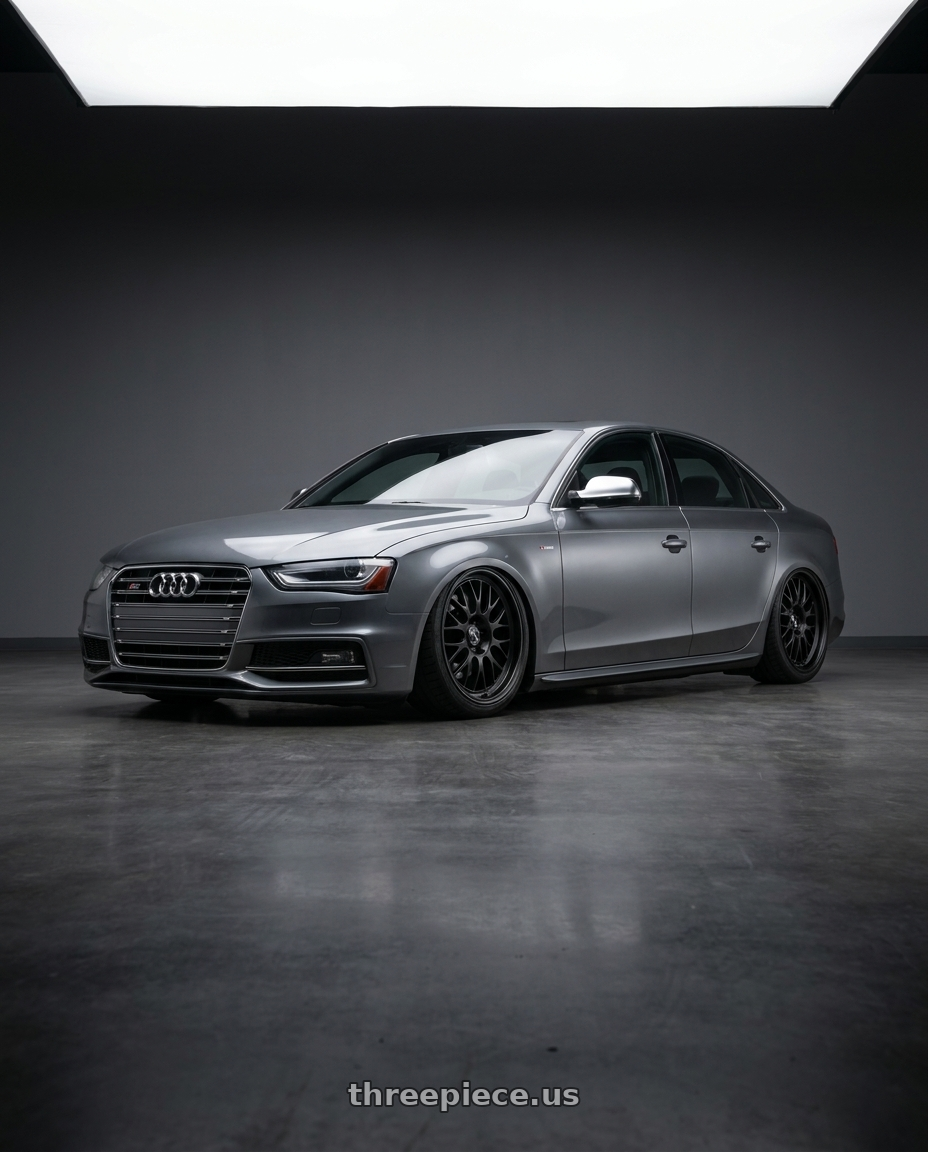 2015 Audi S4 B8.5 with fifteen52 HOLESHOT 5x112 19x8.5 +45 ASPHALT BLACK (SATIN BLACK) wheels