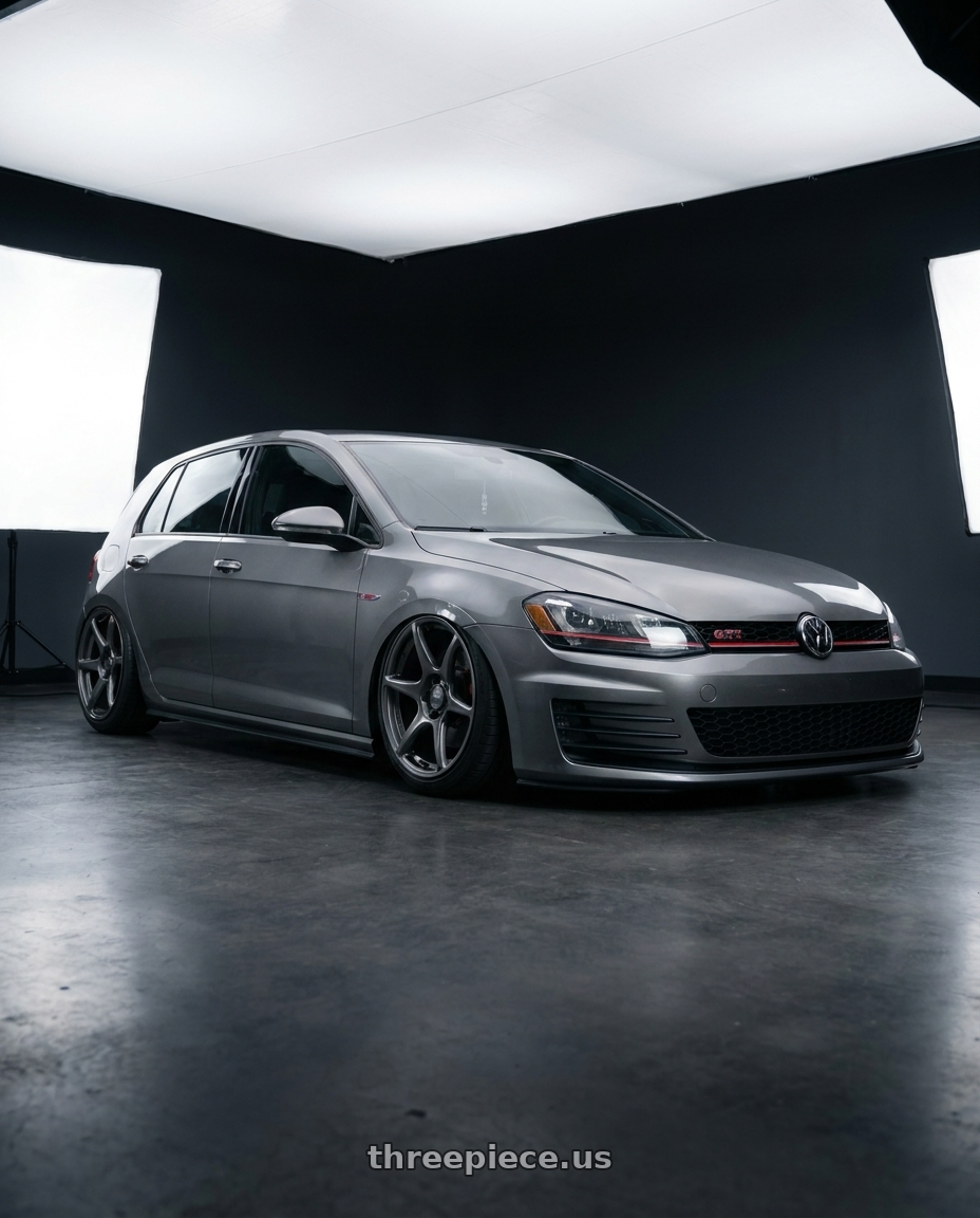 2019 Volkswagen GTI MK7 with Kansei K11G Tandem 5X112 18x8.5 35 Gunmetal wheels