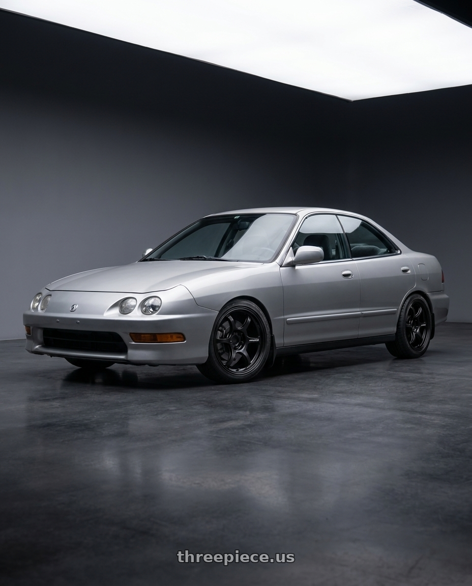1998 Acura Integra with Advan Racing RG-D2 4x100 16x7.0 +42 SEMI GLOSS BLACK wheels