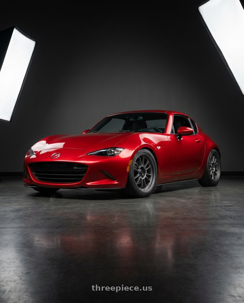 2016 Mazda Miata with Konig Hypergram 4x100 16x8+38 Matte Grey wheels