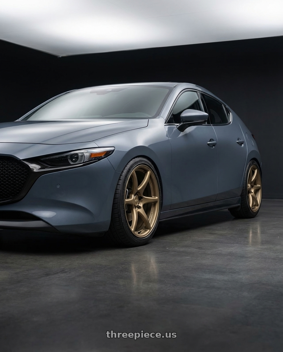 2023 Mazda Mazda3 Turbo with Kansei K11B Tandem 5x114.3 18x9 35 Bronze wheels