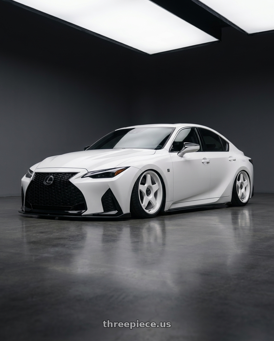 2024 Lexus IS 350 with fifteen52 CHICANE 5x114.3 / 5x120 19x8.5 +35 RALLY WHITE (GLOSS WHITE) wheels