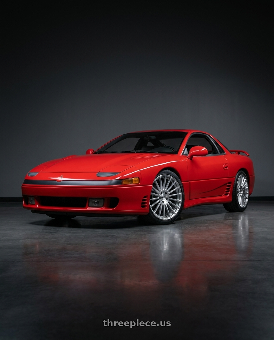 1993 Mitsubishi 3000gt vr4 with TSW TURBINA 5X114.3 18X8.5 +40 TITANIUM SILVER W/ MIRROR CUT FACE wheels