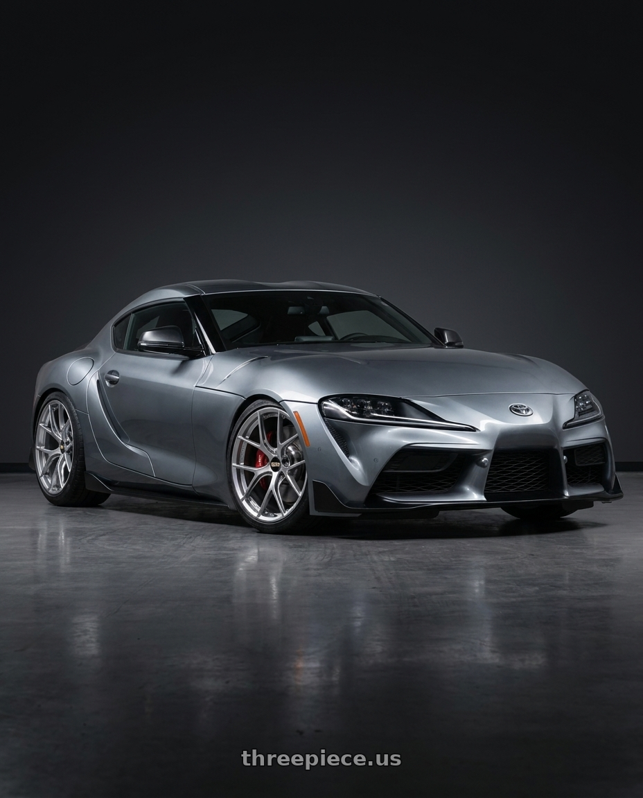2021 Toyota GR Supra 3 with BBS FI-R 5x112 19x9.5 +15 Diamond Silver wheels